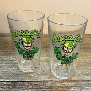 Macados St Patricks Day Beer Glass 2019 Set of 2 Collectible